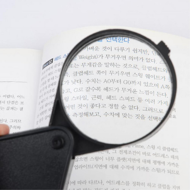 휴대용루페 접이식 미니돋보기 독서확대경 글씨확대 포켓형 세공용 도면 클립형, 1개