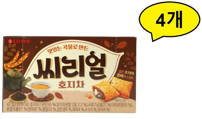 롯데 씨리얼 호지차 42g x 4개