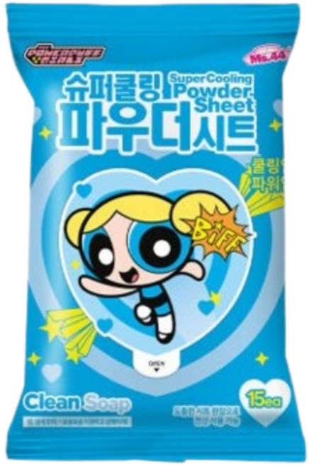 MS44 슈퍼 쿨링 파우더 시트 클린솝 15매, 87g, 2개