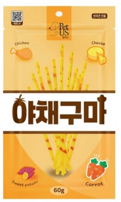 펫어스 강아지 고기구마, 60g, 혼합맛(닭고기/치즈/고구마/당근)