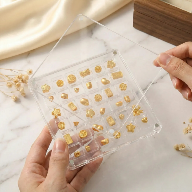 세로나 콩알금 수납 케이스 보관함 36칸, 투명, 1개