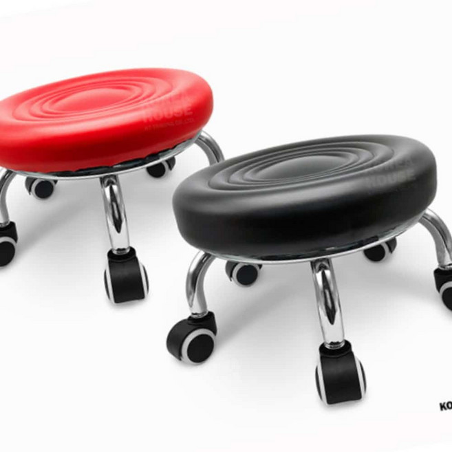 디쓰리포 청소용의자 원형 의자, 블랙