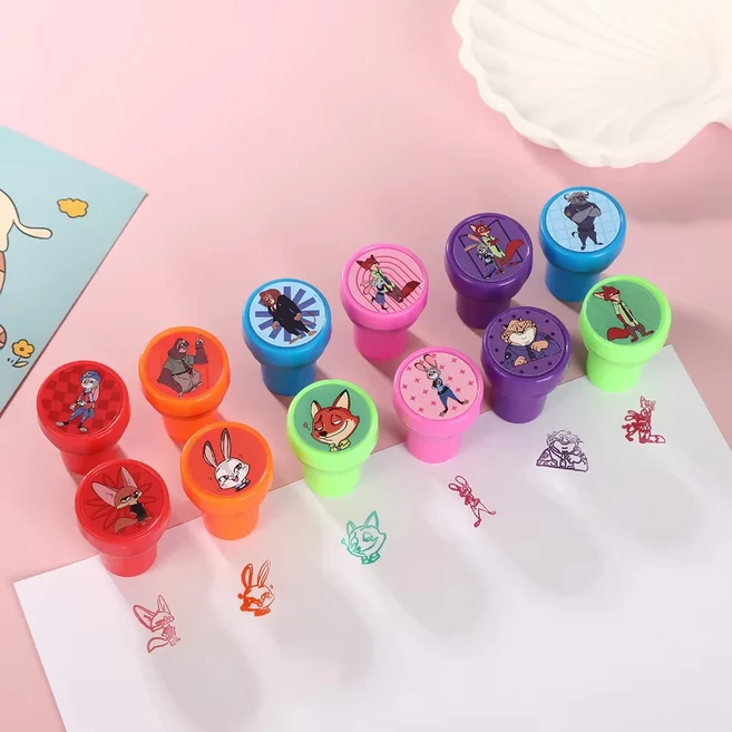 주토피아 닉과 주디 파티 장식 일회용 식기 세트 테이블보 배너 케이크 토퍼 풍선 생일 용품, 29 12pcs Stamp