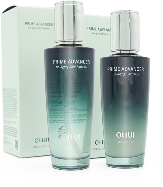 오휘 프라임 어드밴서 디에이징 스킨 소프너+에멀젼 2종세트, 1세트