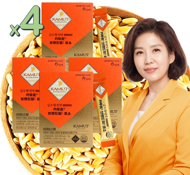 카무트 효소 효능 카뮤트 카므트 카무드 효소 카무스 호라산밀 곡물 발효 효소, 4개, 30회분