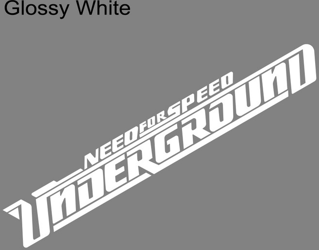 자동차자동차 스티커 NFS 니드 포 스피드 대부분의 원티드 레이싱 자동 비닐 데칼 트렁크 범퍼 창 앞 유리, 01 Glossy White, 02 60x9cm