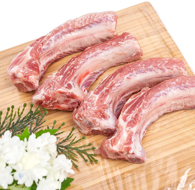 (풍진축산) 국내산 1등급이상 한돈 등갈비 쪽갈비 근막제거 500g, 1개