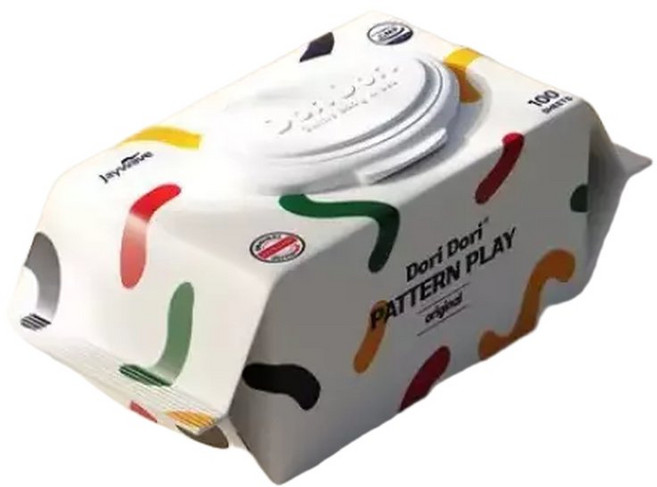 아기물티슈 패턴플레이 오리지널 55g 100매 20팩 두꺼운 저자극 캡형 대용량, 20개