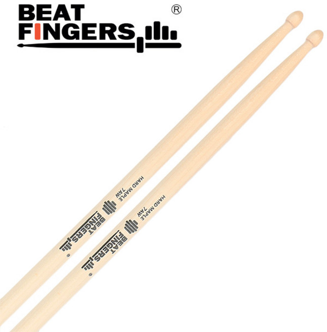 BEAT FINGERS 하드 메이플 드럼스틱 BF-M7AW (7A 사이즈), 1개