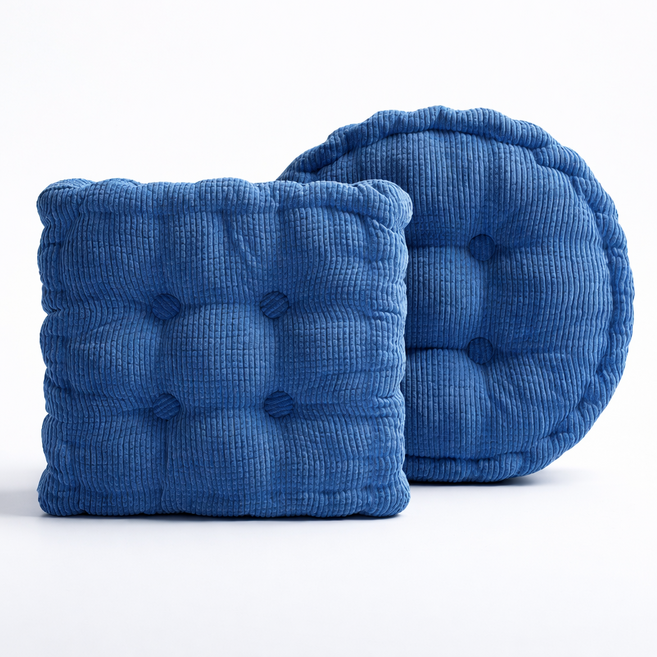 필로그레이 키높이 두꺼운 사각방석, 네이비