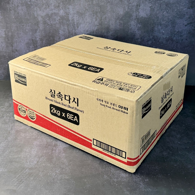 화미 실속다시 실용적인 업소용 조미료, 2kg, 6개