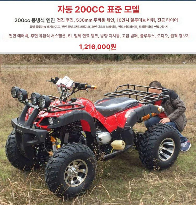 플로라323 농업용 4륜오토바이 농업용4륜오토바이국산, 오토매틱 200 스탠다드, 기본 모델명/품번