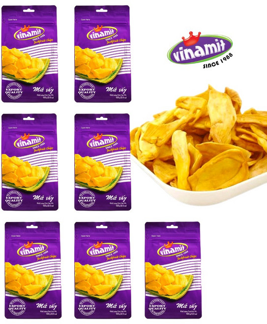 비나밋 잭푸르트칩 베트남 과일칩 건조과일 동결건조 과자세트, 100g, 7개