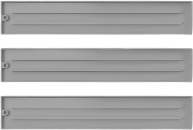 월간리빙 실리콘 조리도구 냄비뚜껑 받침대, 3개, 그레이