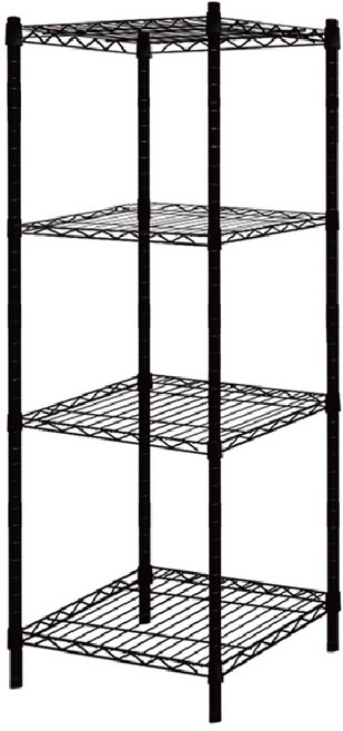 KIWISH奇意 46X40系列層架 廚房收納架 免工具鐵力士波浪置物架, 暗夜黑, 3層