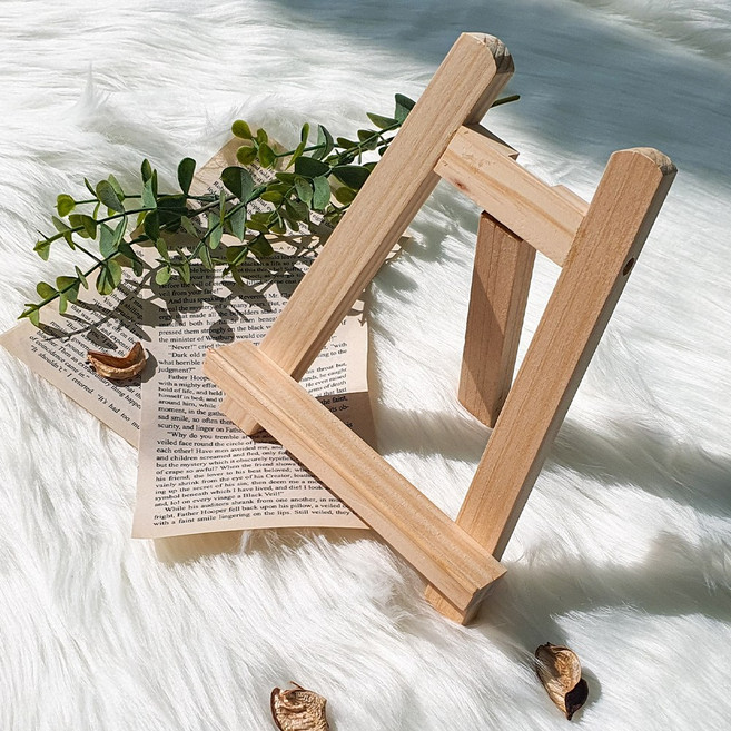 위시월드 테이블 나무 이젤 소형, 1개