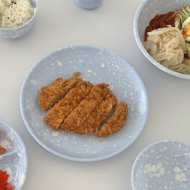 (원형접시) 멜라민 레트로 분식접시 포장마차 분식집 그릇 4colors, 1개, 노랑