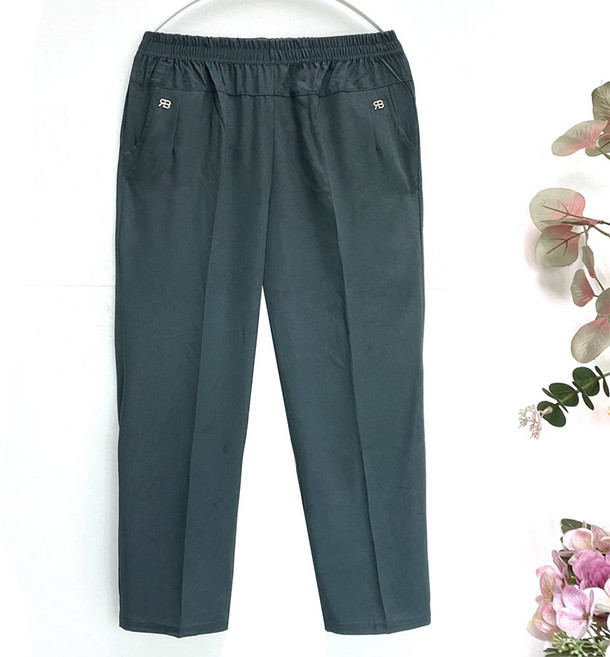 국민할매 할머니옷 여름 링클프리 라이트 RB큐빅 밴딩바지[SH-321]