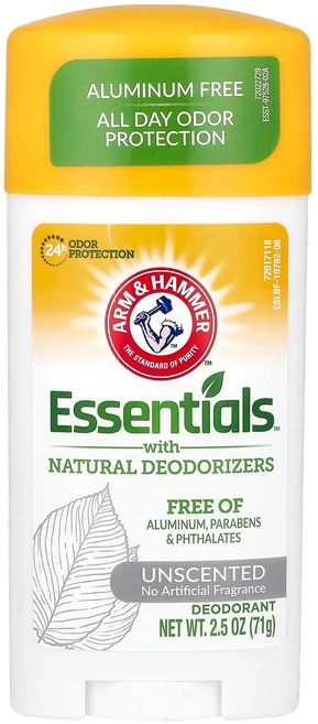 헁복하고 건강하세요 Arm & Hammer Essentials 천연 탈취제 함유 데오드란트 무향 71g(2.5oz) 늘 챙기셔야합니다, ArmHammerEssentials천연탈취제함유데오드란