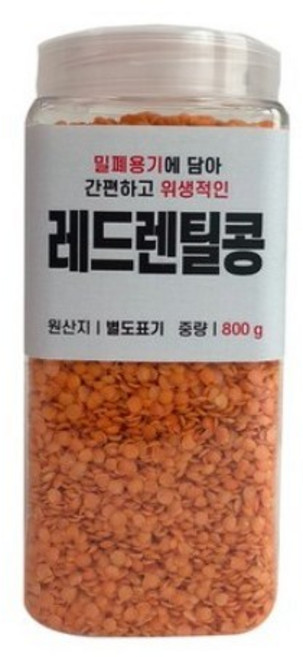 대한농산 통에담은 레드렌틸콩, 800g, 1개