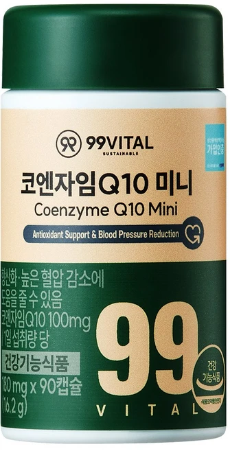 99바이탈 코큐텐 코엔자임Q10 미니, 1개, 90정 - 쿠팡