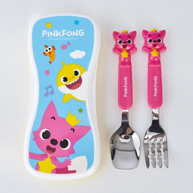 碰碰狐 Pinkfong 湯匙叉子盒套裝, 1個