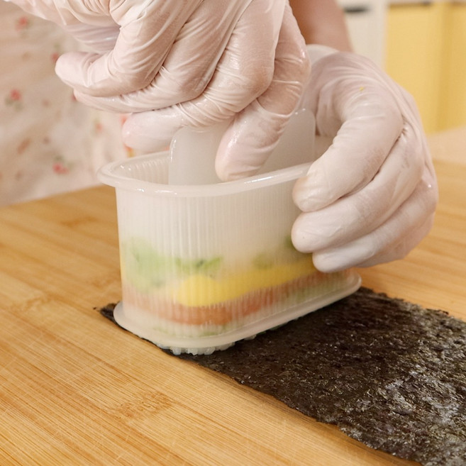 숙이네키친 사각 김밥 만들기, 1개, 화이트