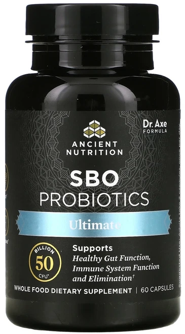 Dr. Axe / Ancient Nutrition SBO 프로바이오틱 얼티밋 500억CFU 캡슐 60정, 1개 - 쿠팡