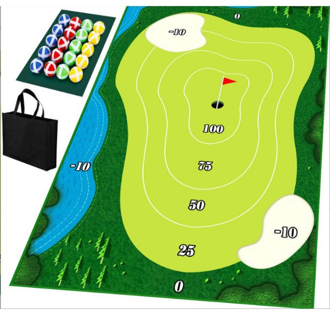 골프 오락 스윙매트 실내실외놀이 연습 찍찍이 골프공 스윙궤적 재미있는 골프 게임매트 세트 9종, 세트C