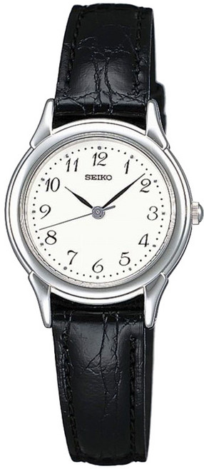 Seiko 精工 女款Spirit石英Hardlex皮革腕錶 STTC005