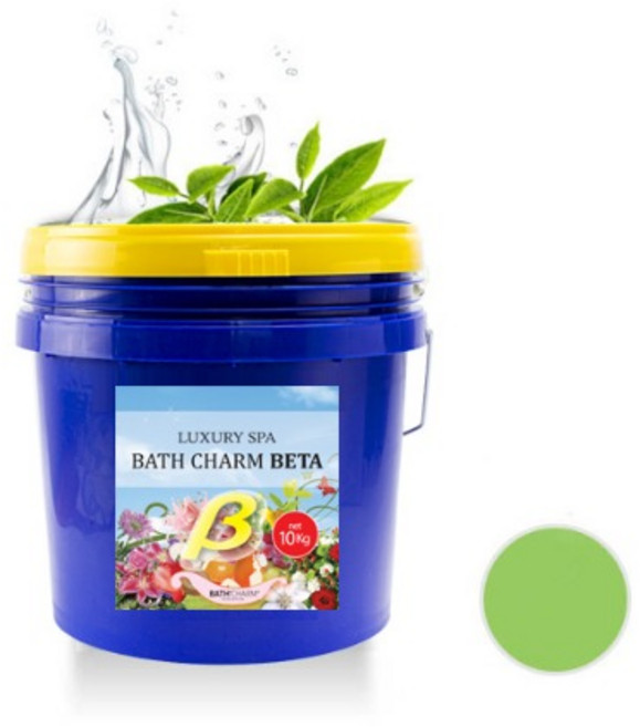 바스참(Bath'Charm) 베타 녹차 고농축 프리미엄 아로마 입욕제 족욕제 10kg 호텔 스파 온천 노천 마사지 업소용 대용량, 1개