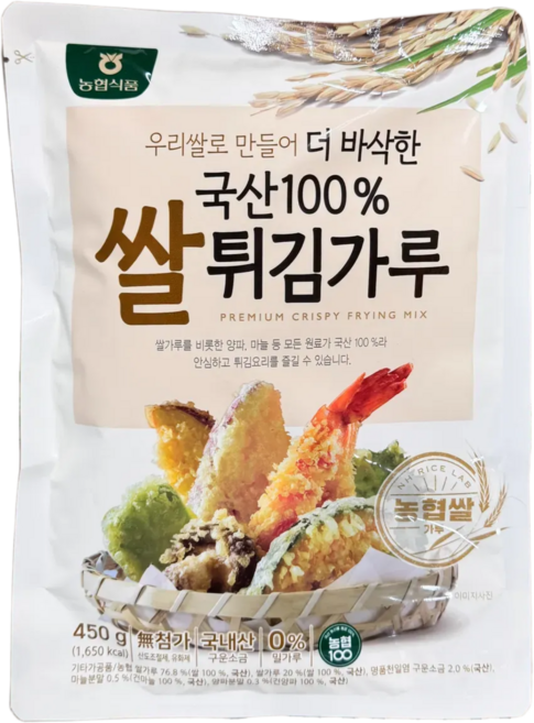 농협식품 쌀튀김가루, 4개, 450g