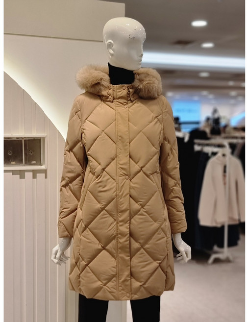 크로커다일레이디 다이아 튜브 폭스퍼 후드 덕다운 패딩 CLDWDW212