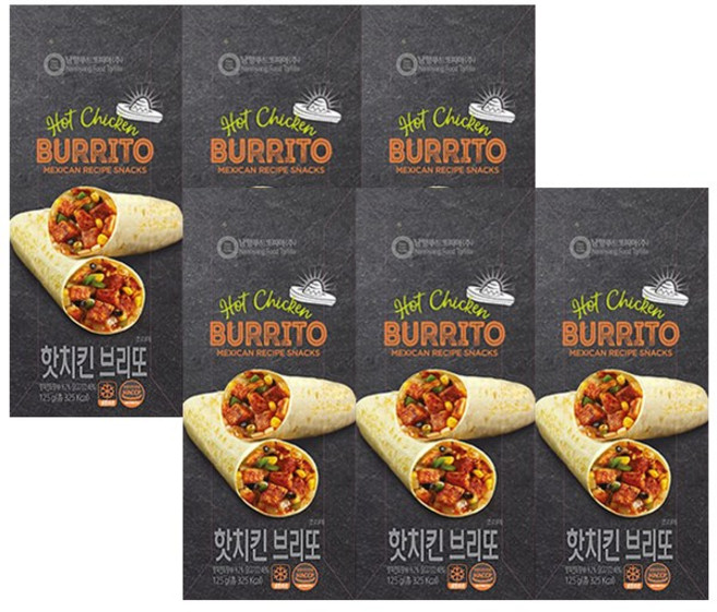 남향푸드 또띠아 브리또 핫치킨 125g x 6개 냉동