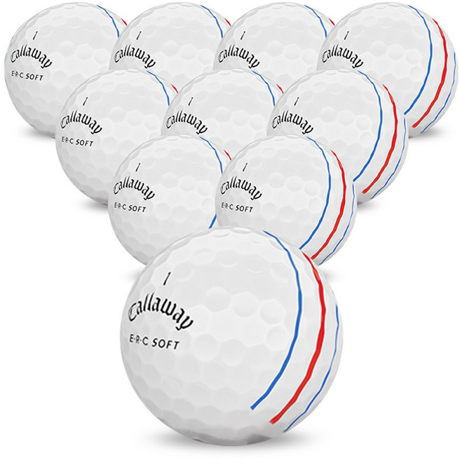 나이스골프 캘러웨이 트리플트랙 삼선 화이트 A+급 로스트볼, 1개