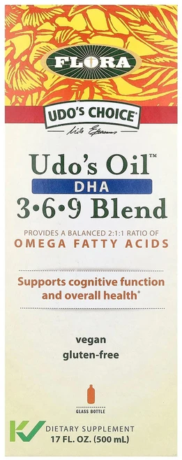 플로라 Flora Udo's Choice Oil DHA 3-6-9 혼합물 500ml17fl oz123941원산지:기타, 502.75 ml, 1개, 500ml - 쿠팡