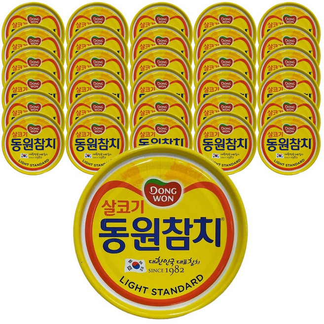 동원 라이트 스탠다드 참치, 250g, 36개