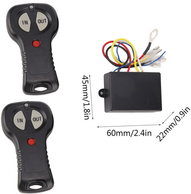 자동차 트럭용 1쌍 12V 제어 범용 컨트롤러 키트 윈치 원격 무선