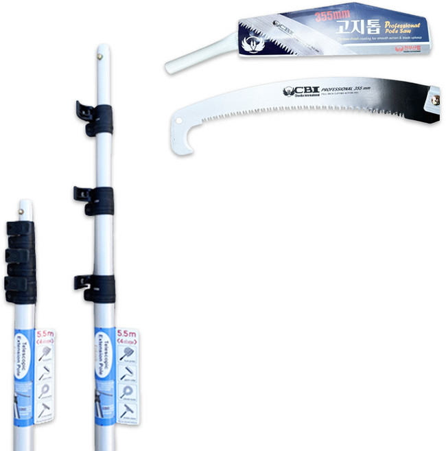 천부고지톱 5.5M 국산 장대톱 길이조절 천부, 천부 다용도장대 3M + 천부고지톱, 1개