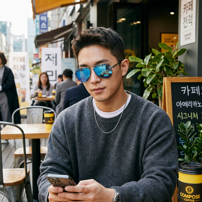 Cyxus 남성용선글라스 편광 미러 빅사이즈