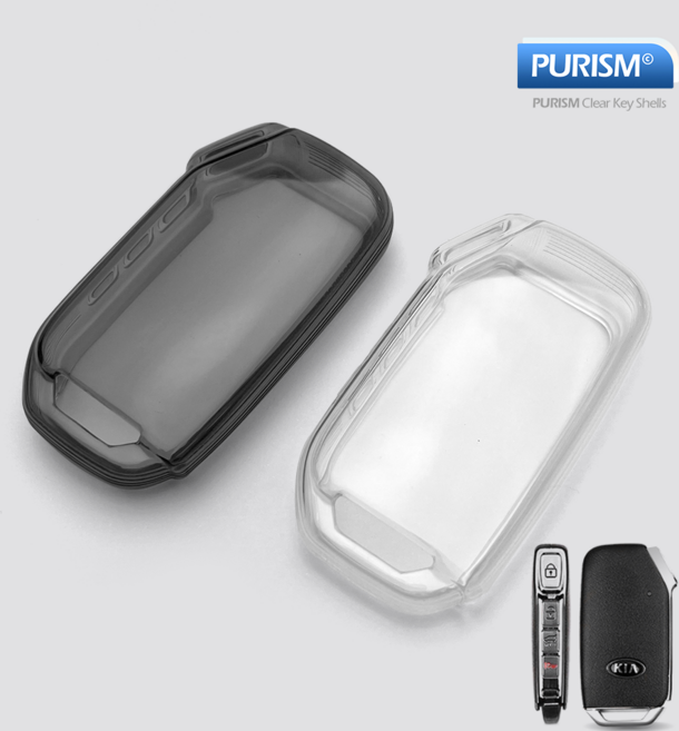 카슬라 퓨어리즘 투명 스마트키 키케이스 키홀더 [기아호환], KA_10, 클리어 블랙