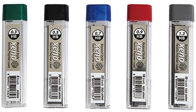 인터탑 제노 샤프심 HB 번지지 않고 쉽게 부러지지않는 고강도 심, HB 0.3mm, 12개