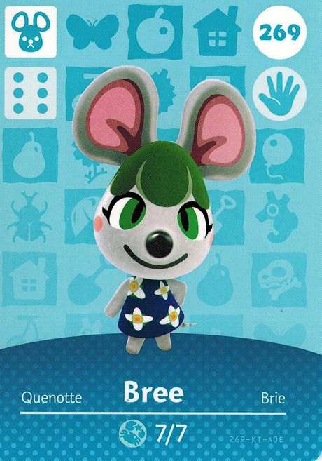 닌텐도 Nintendo Animal Crossing Happy Home Designer Amiibo Card Bree 269/300 USA Version 251283 87061, 닌텐도 Nintendo Animal Crossing H