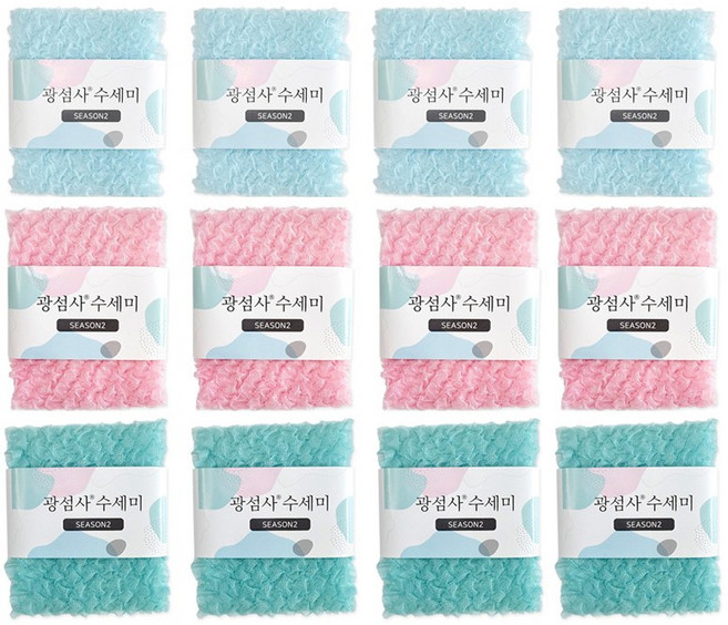 광섬사 수세미 (10+2) 1세트, 12개
