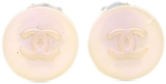 샤넬 중고 2000 CC 로고 버튼 클립온 이어링