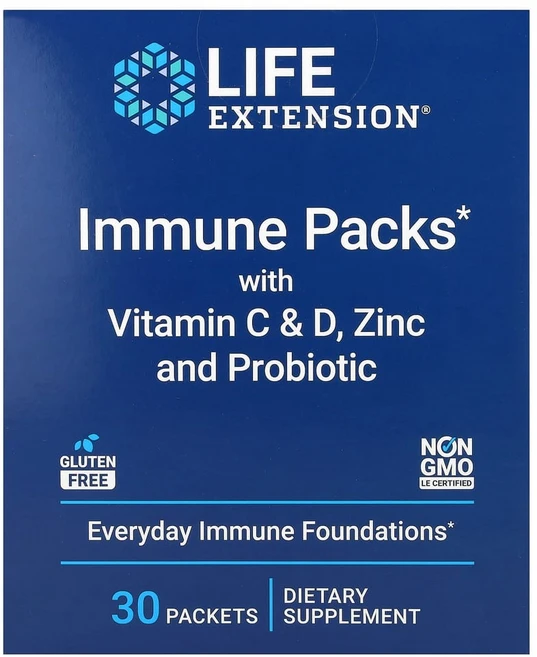 라이프익스텐션 이뮨 팩 위드 비타민 C & D 아연 앤 프로바이오틱 30개입, 1개 - 쿠팡