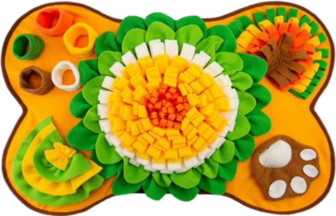 몽이네 노즈워크 매트 담요 애견 강아지 장난감 분리불안 놀아주기 놀이터, 뼈다귀 매트, 1개