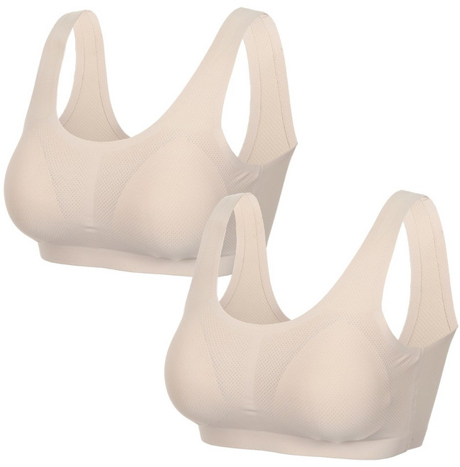 엘라운지 주니어 심리스 메쉬 초경량 일체형 브라 2P