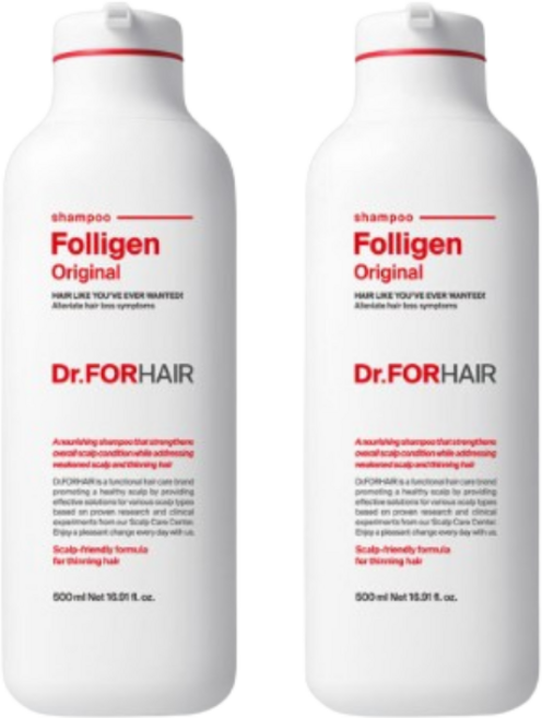 닥터포헤어 탈모증상완화 두피강화 폴리젠 오리지널 기능성샴푸, 500ml, 2개