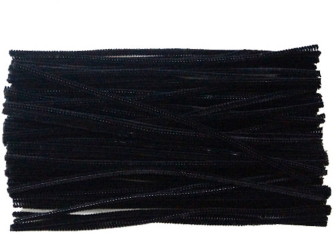 부드러운 보송이 철사 가는줄모루 절단 30cm(100줄) 색상별 선택구매, 검정, 1개